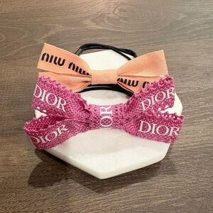 D and MM Hair Tie Bundle - Pink and Orange